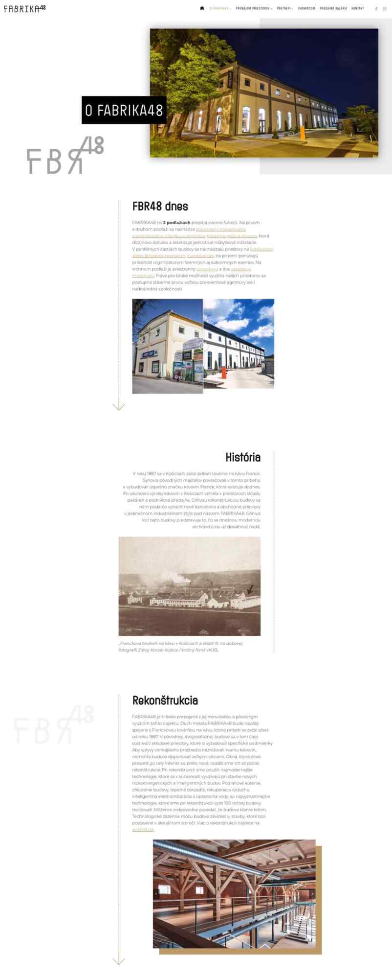 Fabrika48 website content page