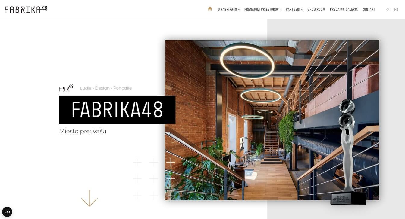 Fabrika48 website home page