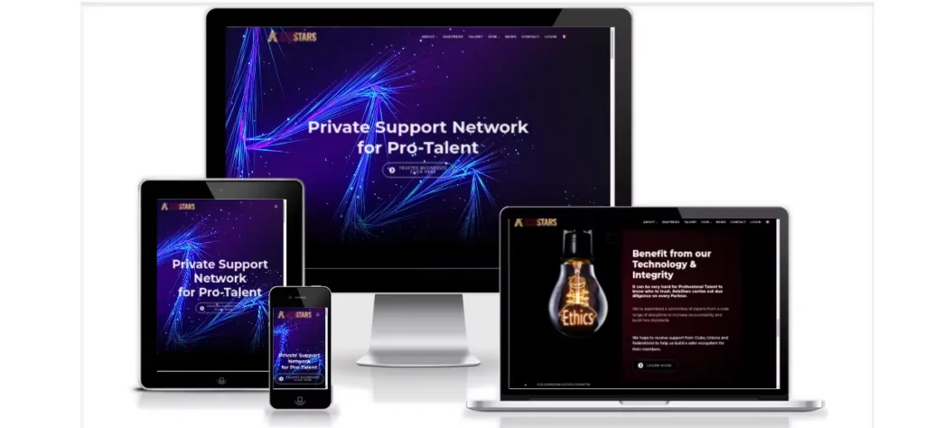 Axisstars.com: a multilingual business website - website detail