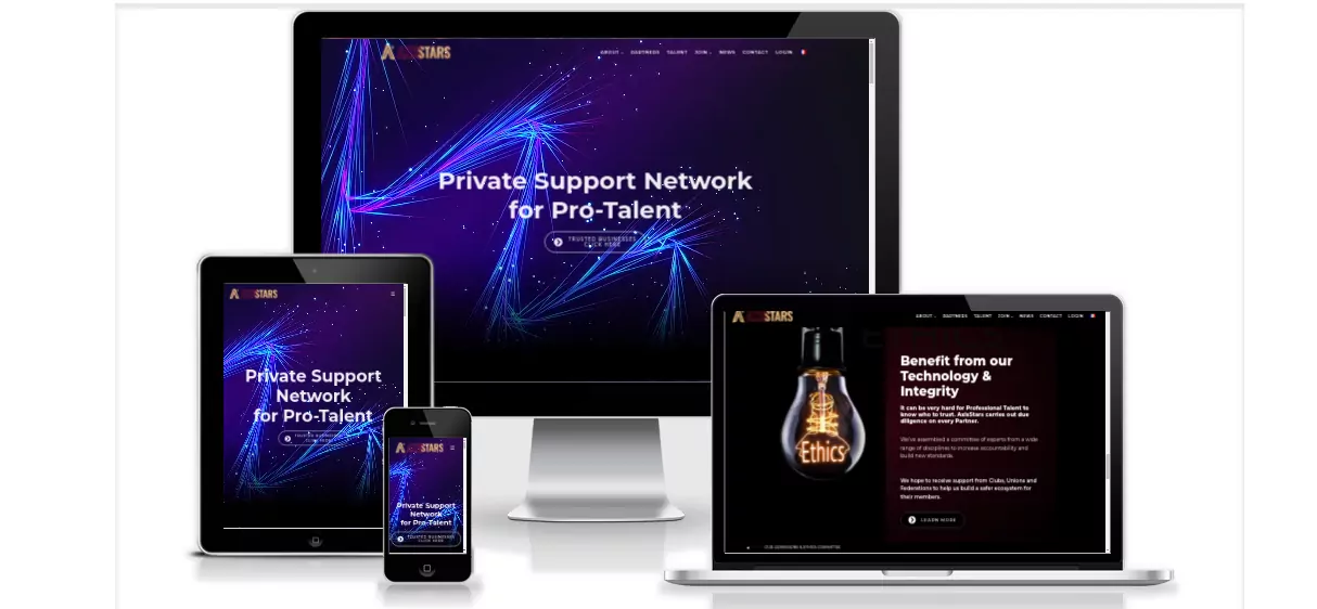 Axisstars.com: a multilingual business website - website detail
