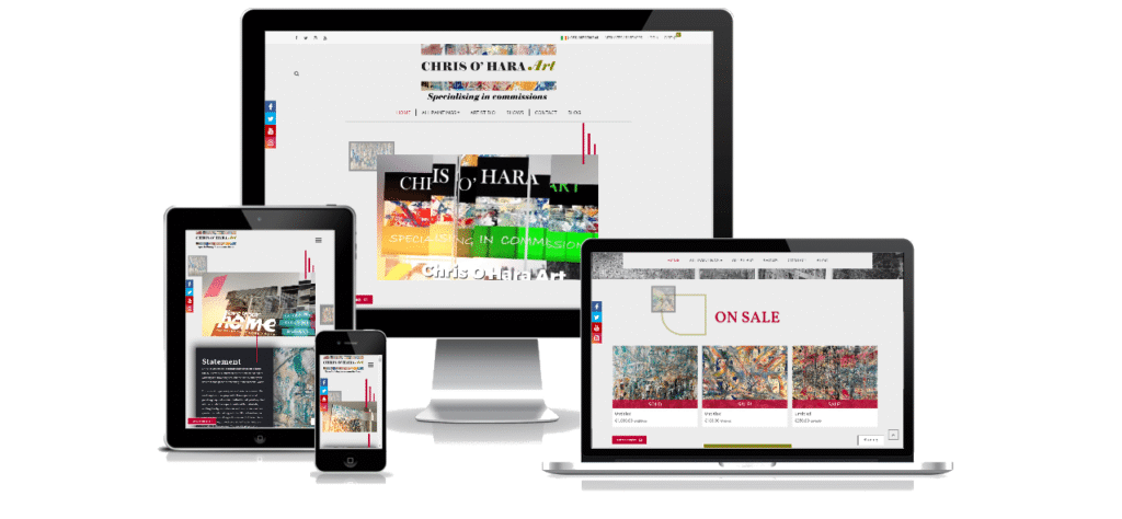 Art eshop - Chris O'Hara website presentation
