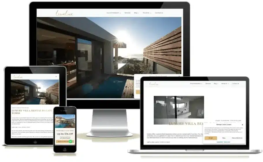 Levalux - luxury villa rental website presentation