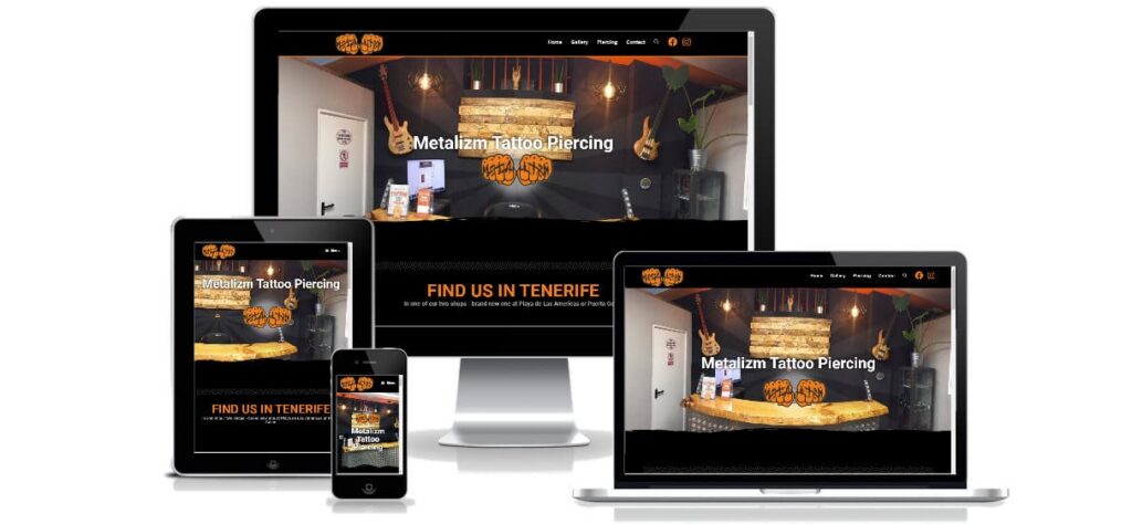 Tattoo studio website - website detail