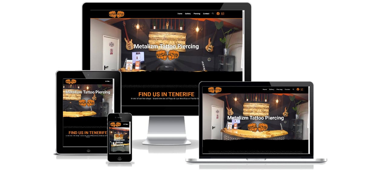 Tattoo studio website - website detail