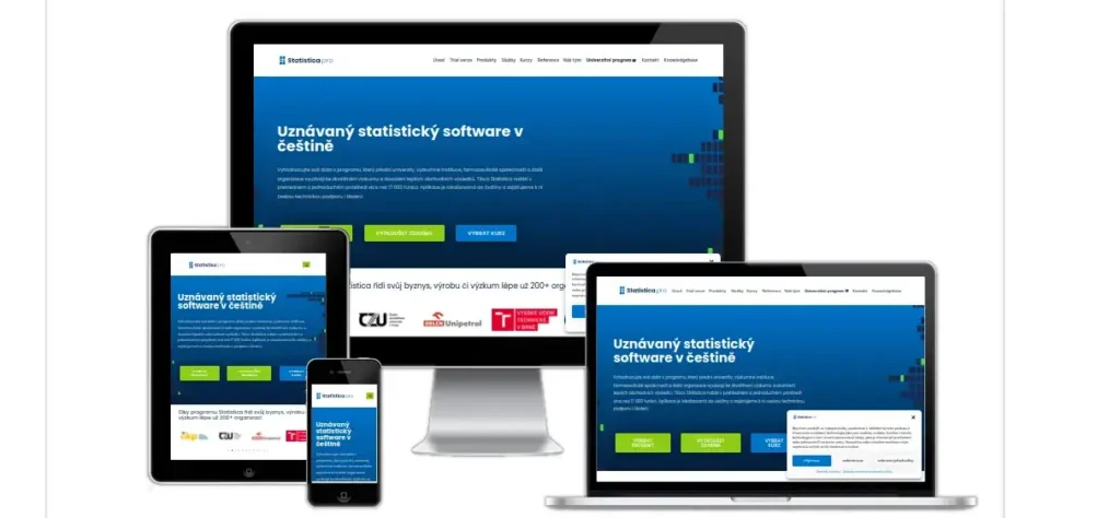 Statistica.pro: Complex portfolio presentation, knowledgebase website presentation