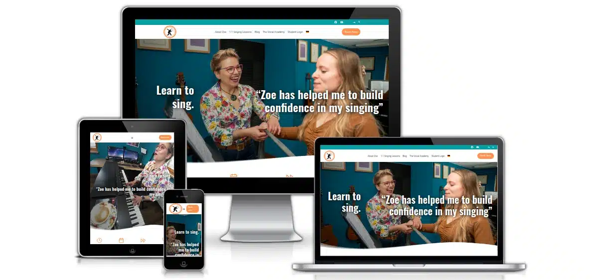Zoestibi.com: vocal coach website website presentation