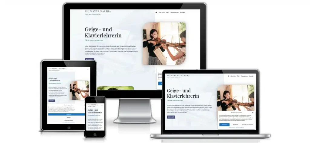 Zsuzsannamartha.com: piano and violin teacher website website presentation